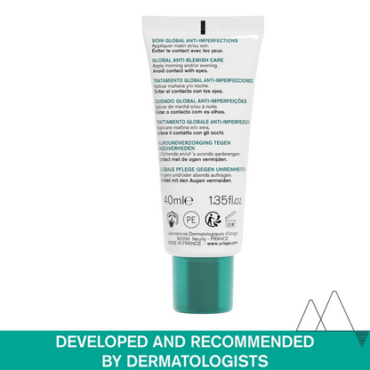 Uriage Hyseac 3-Regul + 40ml Limits Excess Sebum, Eliminate Blackhead for Oily to Combination Skin