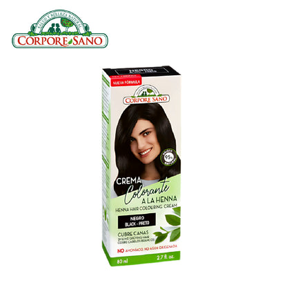 Corpore Sano Henna Colouring Cream - Black 80ml (Exp. Feb 2026)