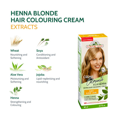 Corpore Sano Henna Colouring Cream - Blonde 80ml (Exp. May 2026)