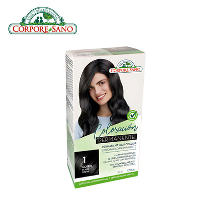 Corpore Sano Permanent Hair Colour 1 - Black 140ml (Exp. Feb 2025)