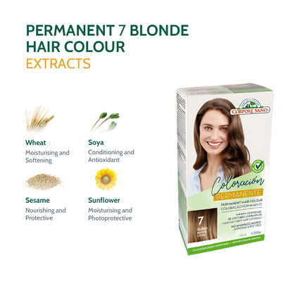Corpore Sano Permanent Hair Colour 7 - Blonde 140ml (Exp. Feb 2026)