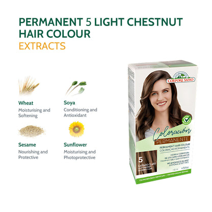 Corpore Sano Permanent Hair Colour 5 - Light Chestnut 140ml (Exp. Nov 2025)