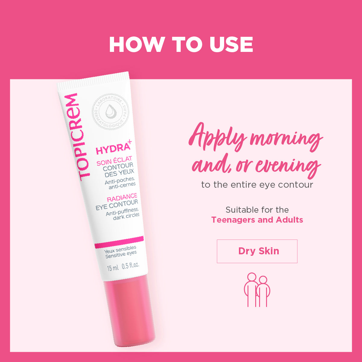 Topicrem Hydra+ Radiance Eye Contour 15ml