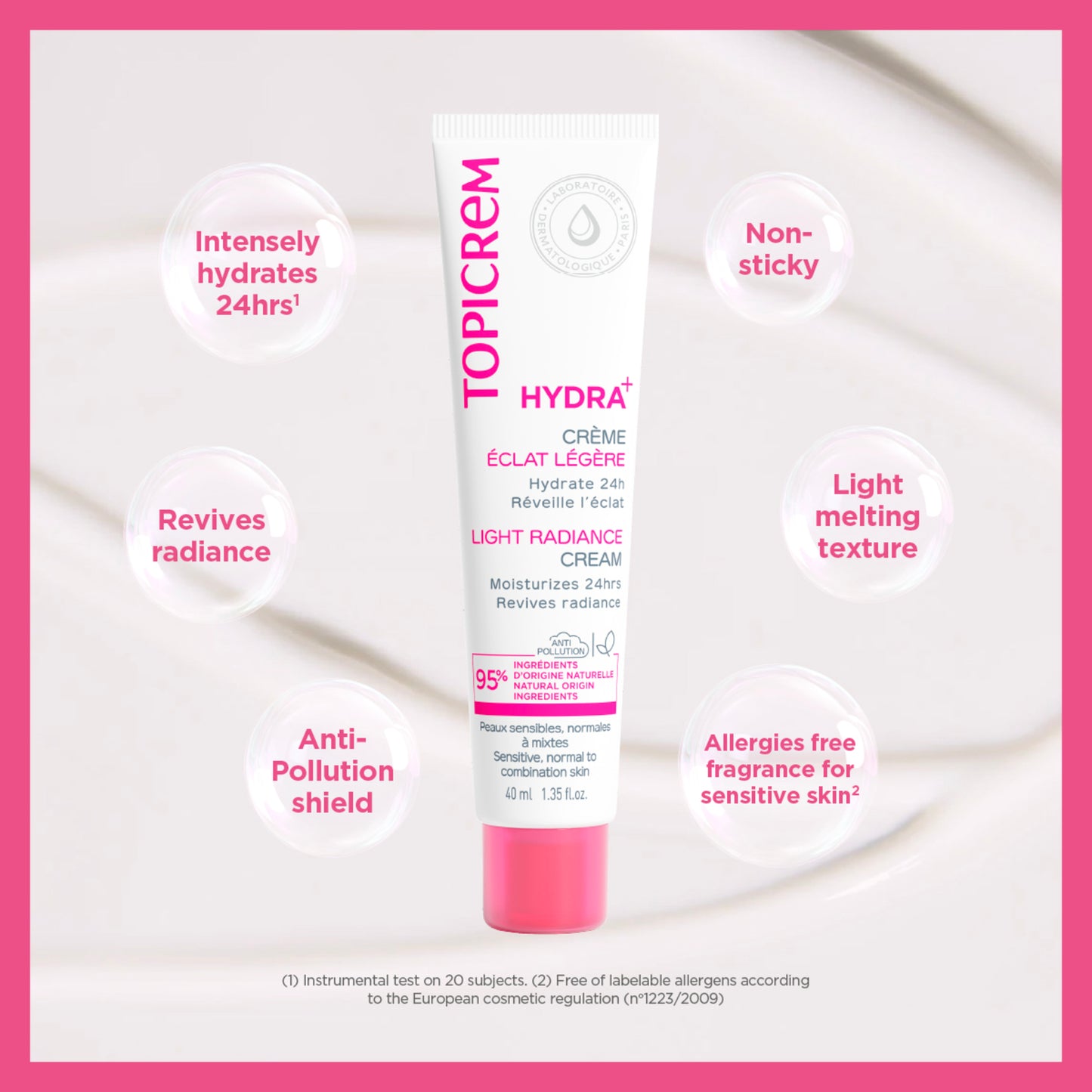 Topicrem Hydra+ Light Radiance Cream 40ml
