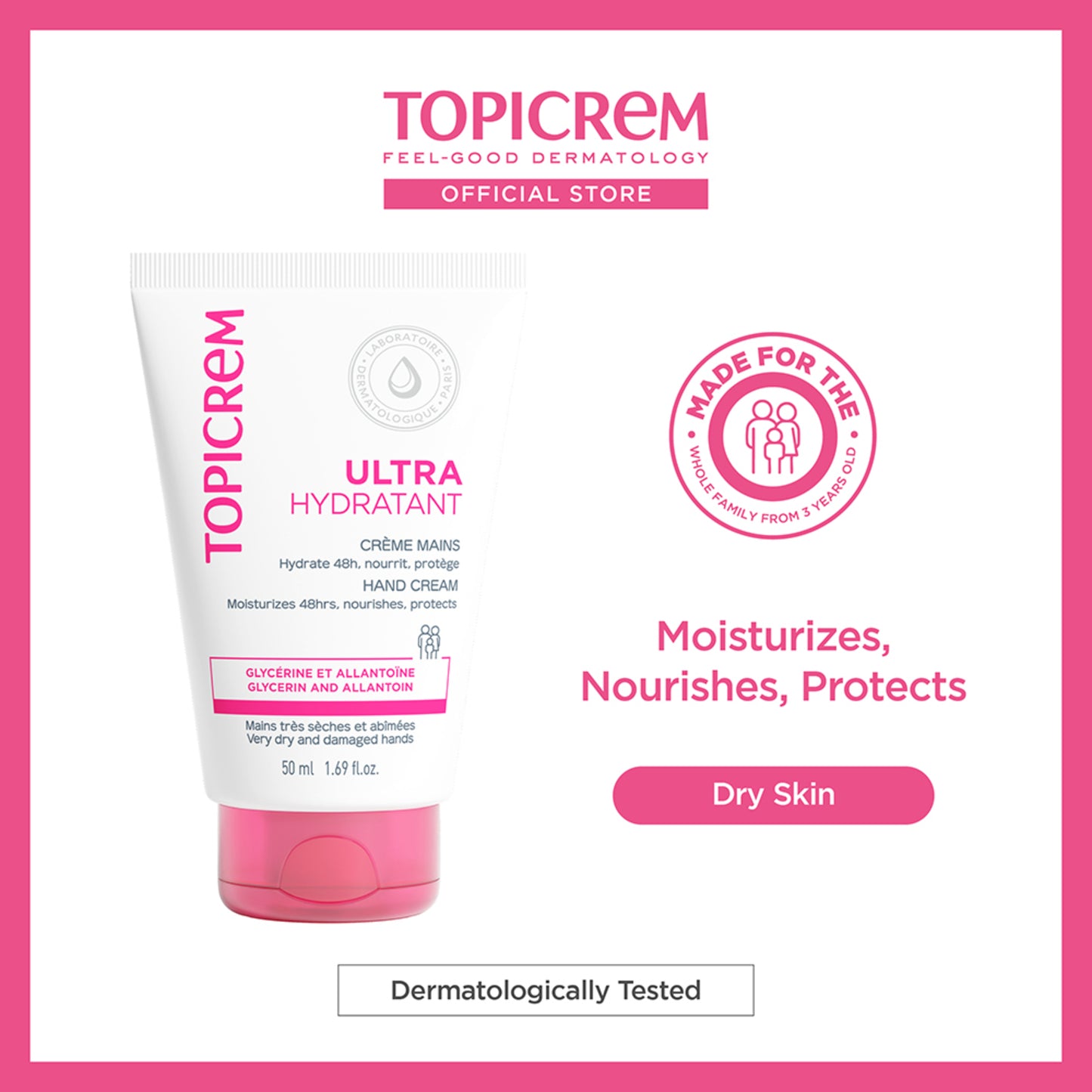 Topicrem Ultra-Moisturizing Hand Cream 50ml
