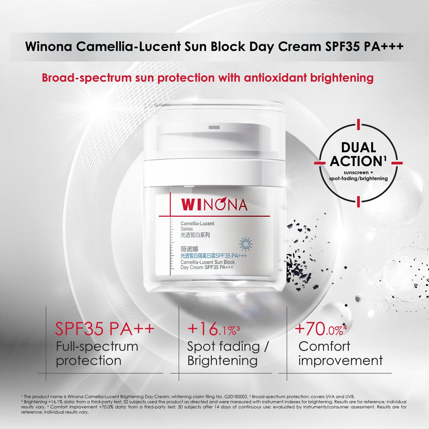 Winona Camellia-Lucent Sun Block Cream SPF35 PA+++ 50g