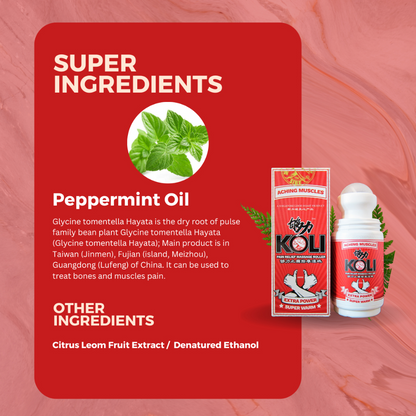 够力 KOLI SUPER WARM Pain Relief Massage Roller (ACHING MUSCLES) - 60ml