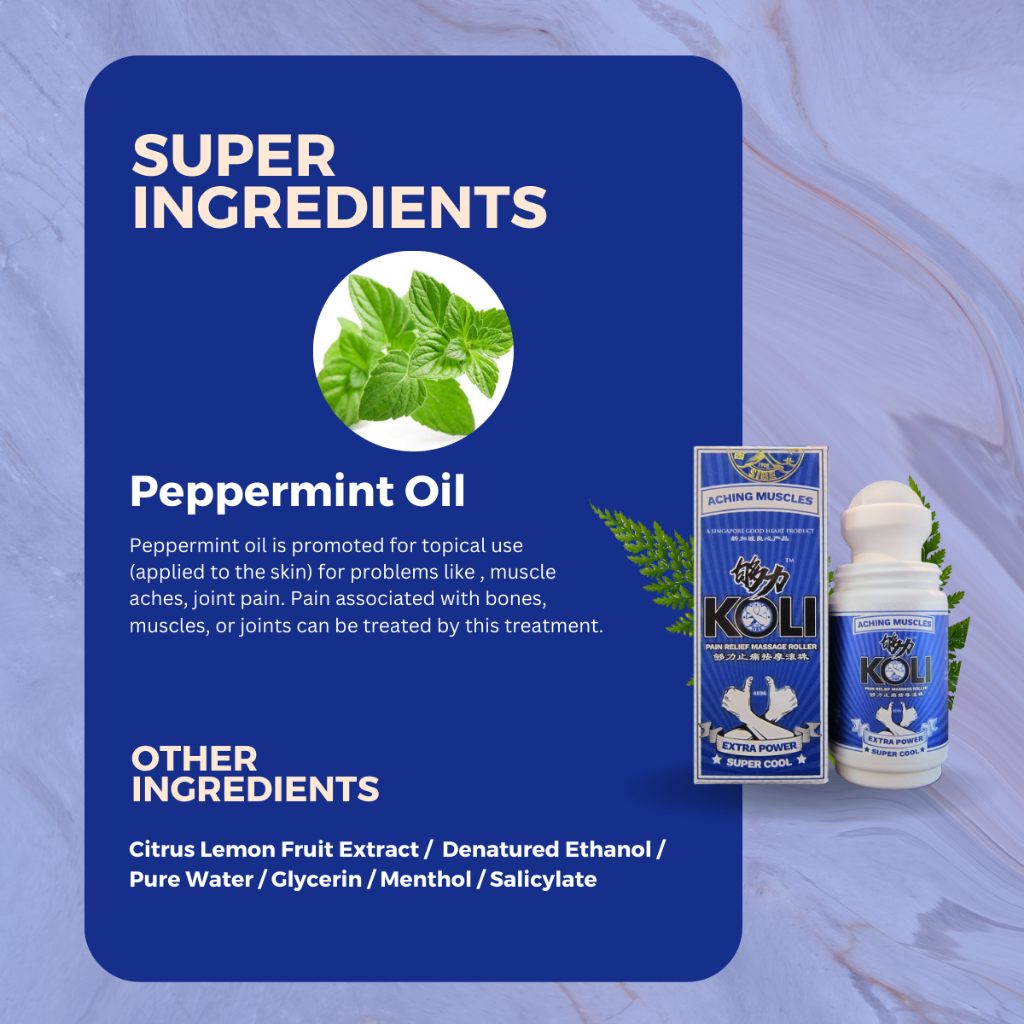 够力 KOLI SUPER COOL Pain Relief Massage Roller (ACHING MUSCLES) - 60ml