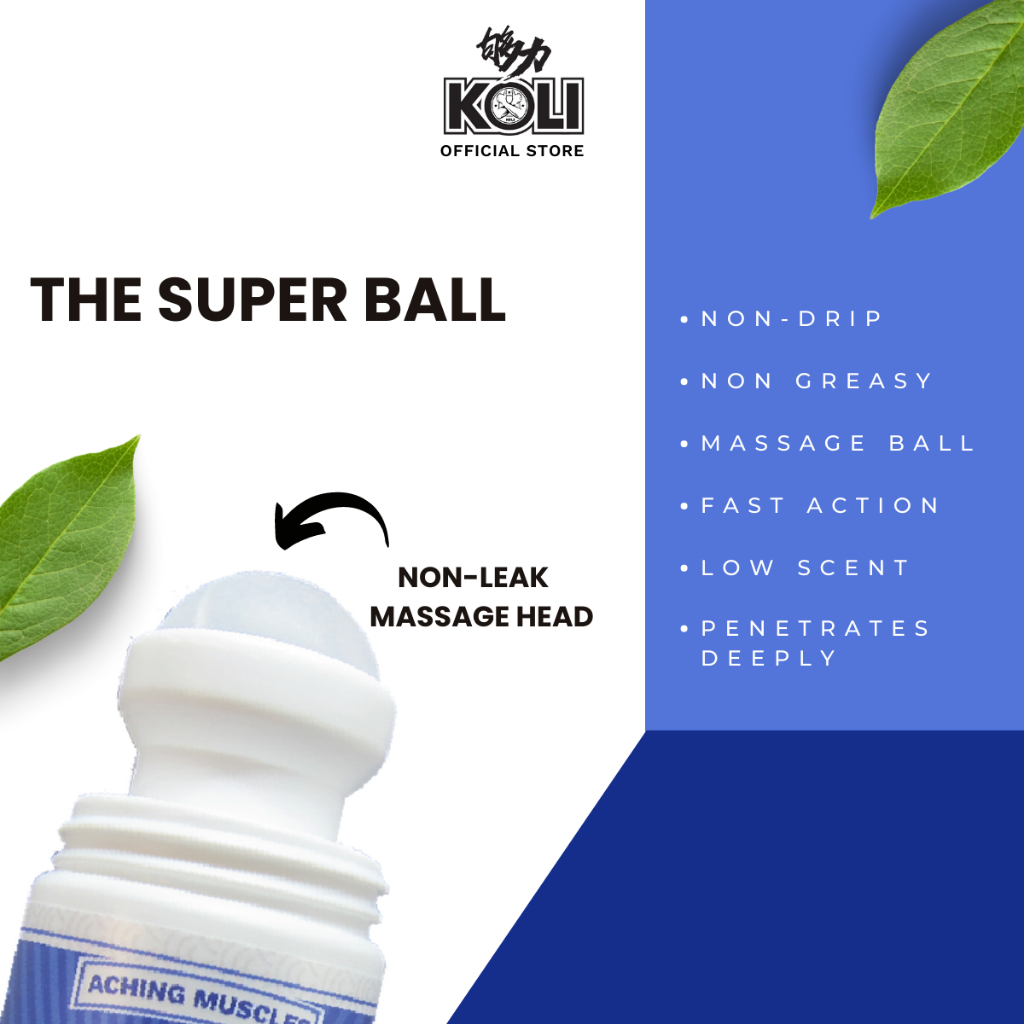 够力 KOLI SUPER COOL Pain Relief Massage Roller (ACHING MUSCLES) - 60ml