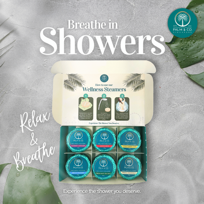 Palm & Co Wellness Shower Steamers - Pack of 6 x 40g
